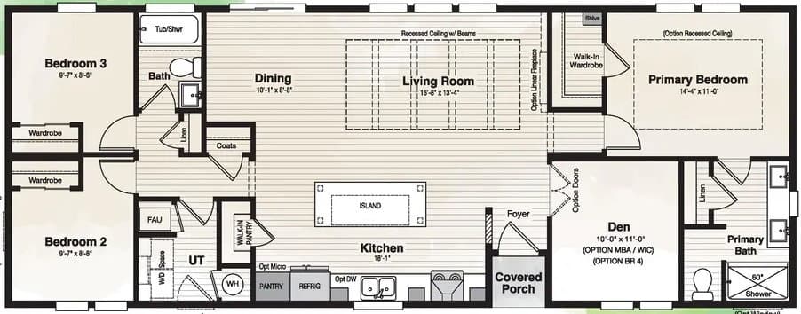 Coronado 2462a floor plan home features